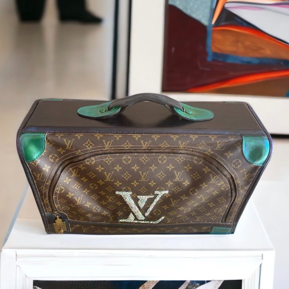 LOUIS VUITTON Authentic Custom Large Suitcase Vintage Artist 1 of a Kind Bag LV - Picture 15 of 15